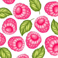 raspberry watercolor pattern