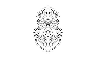 Floral Tattoo Design for print or use as poster, card, flyer or T Shirt