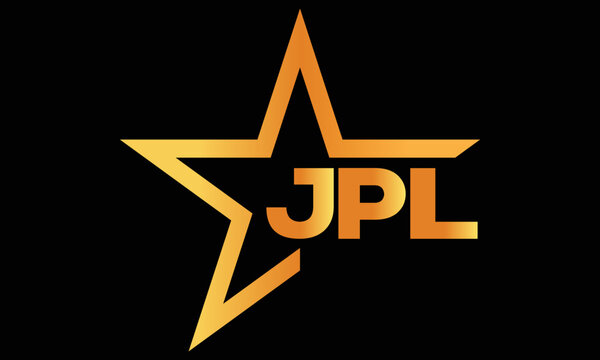 JPL golden luxury star icon three letter logo design vector template. royal logo | luxury logo | jewelry logo | premium logo | iconic logo | Victoria logo |	