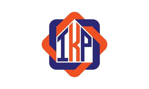 IKP three letter real estate logo with home icon logo design vector template | construction logo | housing logo | engineering logo | initial letter logo | minimalist logo | property logo |