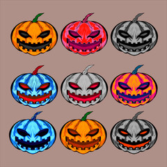 halloween pumpkin set
