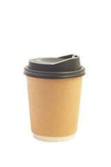 Paper coffee cup isolated on transparency background.