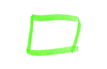 Unordentliche Stift Zeichnung: Grüner Rahmen oder Rechteck
