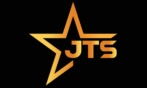 JTS golden luxury star icon three letter logo design vector template. royal logo | luxury logo | jewelry logo | premium logo | iconic logo | Victoria logo |	