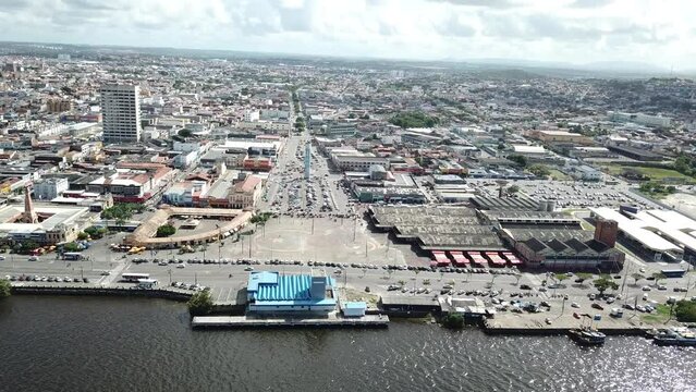 aerial image of the city of Sergipe near the market of
aracaju