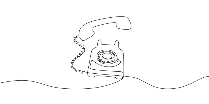 single line telephone old school one line illustration