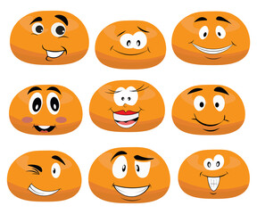 world smile day happy emoticons set