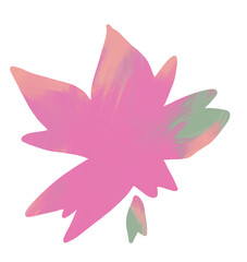 Boho free form shape with oil painting texture pastel color illustration