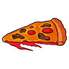 illustration of a pizza Cute