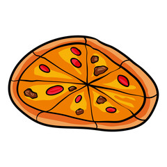 slice of pizza Illustration Cute clipart