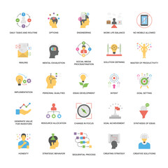 A Pack of Project Management Flat Vector Icons 

