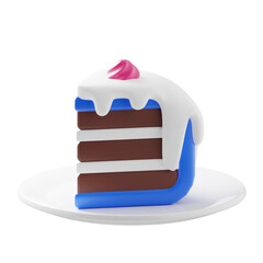 cake slices 3d illustration