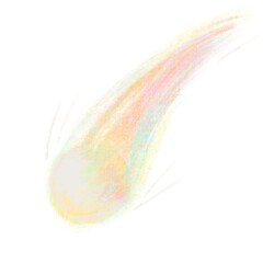 Obraz premium Comet shooting star meteor illustration sketch art