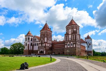 Fototapeta premium Mir Castle in Minsk region - historical heritage of Belarus.
