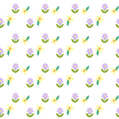 seamless pattern with flowers