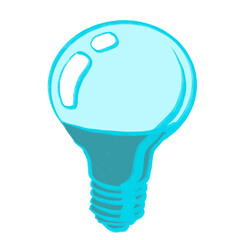 Creative solution light bulb hand draw doodle illustration icon