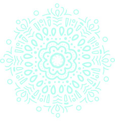 Mandala pattern ornament hand drawing illustration symmetrical meditation art