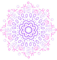 Mandala pattern ornament hand drawing illustration symmetrical meditation art