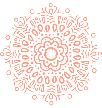 Mandala pattern ornament hand drawing illustration symmetrical meditation art