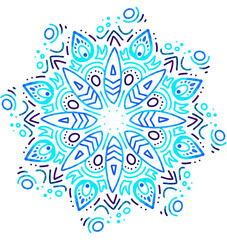 Mandala pattern ornament hand drawing illustration symmetrical meditation art