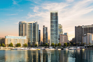 Fototapeta na wymiar Beautiful view of Zaitunay Bay in Beirut, Lebanon