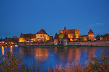 Naklejka na ściany i meble The Castle of the Teutonic Order located in the Polish town of Malbork, Pomeranian Voivodeship.