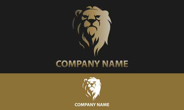 Lion Head Monochrome Logo Design