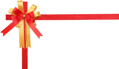 gift bow and ribbon isolated