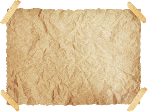 Vintage paper with tape  isolated