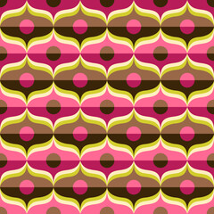 Retro geometric element seamless pattern background.
