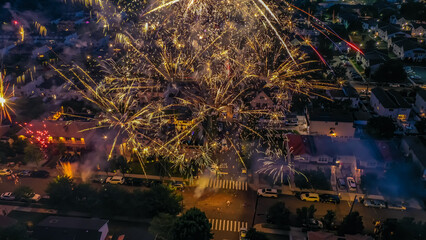 Drone Image or 4th Of July 2022 Skyline