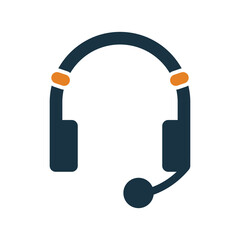 Audio, headphone icon. Glyph style vector EPS.