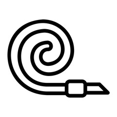 party horn line icon