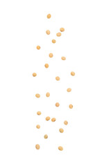 Falling soybeans cutout, Png file.