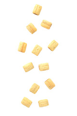 Falling cereal cutout, Png file.