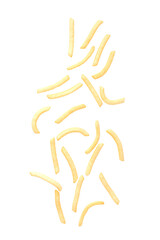 Falling potato chips cutout, Png file.