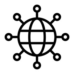 wireless internet line icon