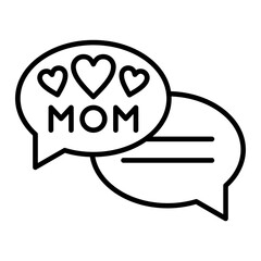 Bubble Speech Line Icon