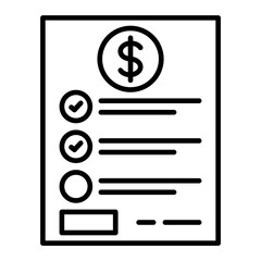 Price List Line Icon