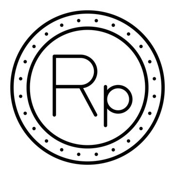 Indonesian Rupiah Line Icon