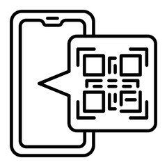 Qr Code Line Icon