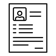 Curriculum Vitae Line Icon