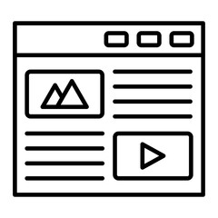 Blog Line Icon