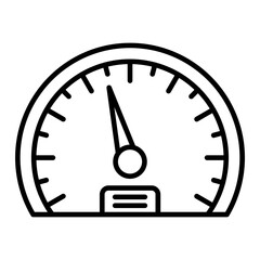 Speedometer Line Icon