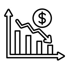 Loss Chart Line Icon