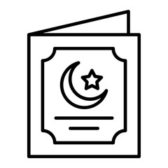 Greeting Card Line Icon