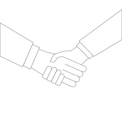 Business agreement handshake line style art icon for websites and apps . Vector illustration