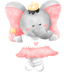 Cute elephant watercolor