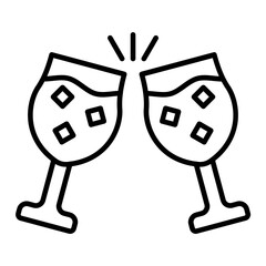 Cheers Line Icon