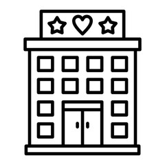 Hotel Line Icon